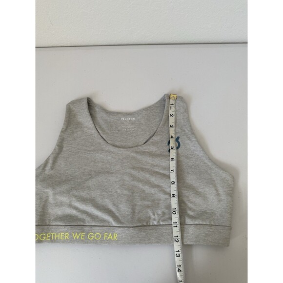 PELOTON Womens Gray Heathered Strappy Sports Bra Size 1X  NWT MSRP $46 - Picture 9 of 11